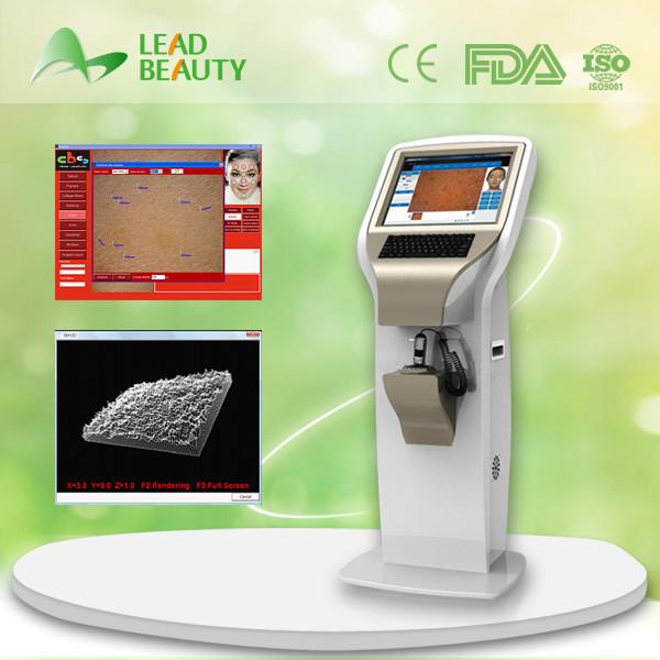 Beauty Parlor use high tech skin analyzer