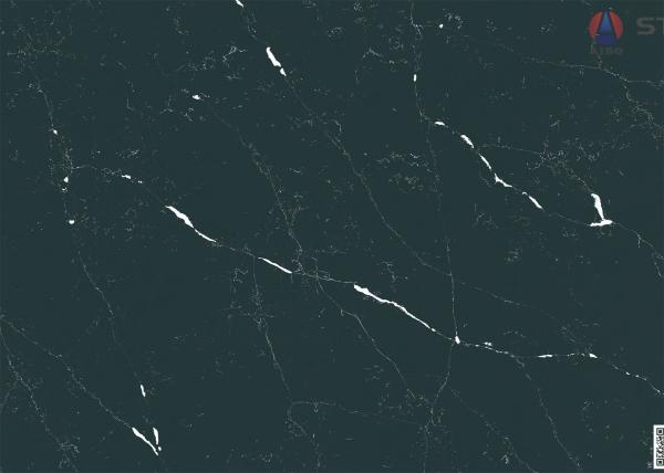 Kitchen Countertop Calacatta Grey Quartz Polished With SGS / NSF Certificate