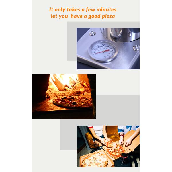 Торговая газовая пиццерия на открытом воздухе с пиццерийным камнем и аксессуарами