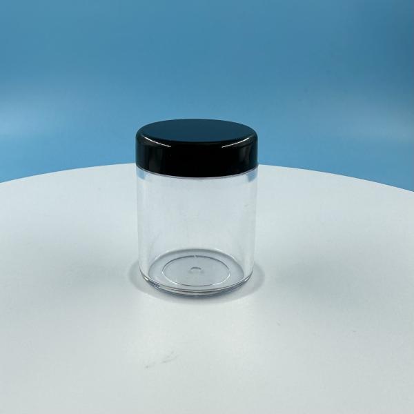 30g Transparent Cream Jar with Black Lid Volume 20ml 30ml 50ml Durable PS Plastic Jar