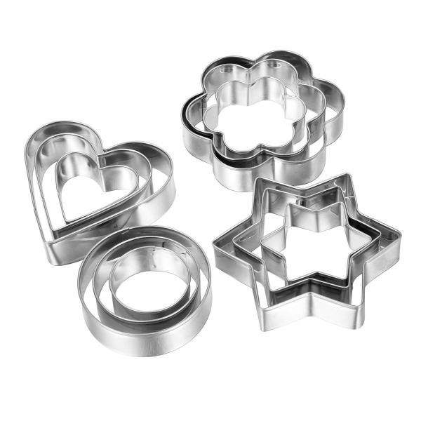 LFGB/FDA Stainless Steel Different Shape Christmas Bulk flowers star round heart Cookie Cutter