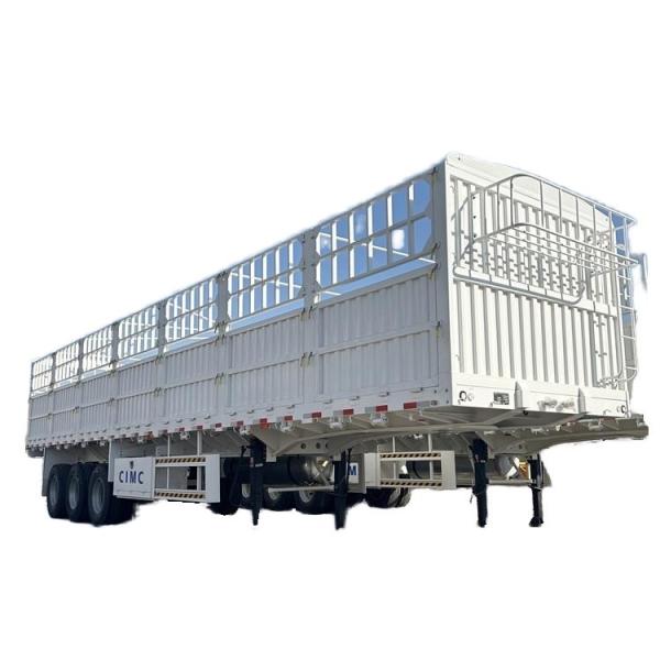 2024 Nouveau design de clôture semi-remorque camions remorques capacité de 80000kg