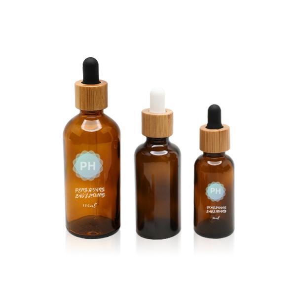 Round 5ml Bamboo Black Essential Oil Dropper Bottle