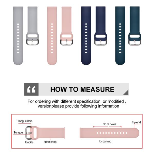 20 ремешков силиконовой резины 22mm соединяют с быстрым Realease для дозоров