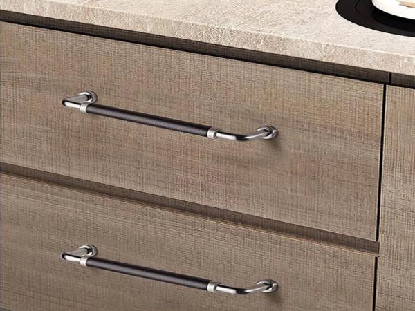 Antique Bronze Zinc Leather Drawer Pull Kitchen Cabinet  Handles Office Desk/ Dresser Handles