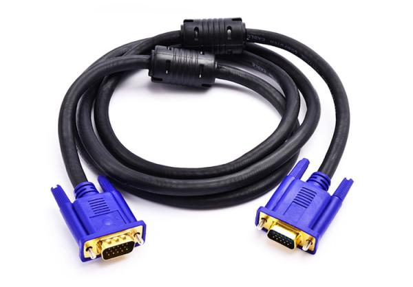 Popular Black 4.5 MM 15pin ROHS VGA cable 1.5m2m3m Male To Male Cable for computer