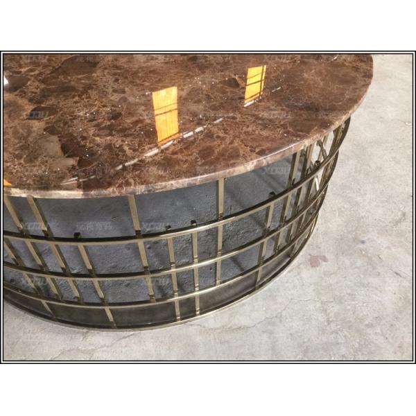 modern marble gold metal stainless steel round coffee table