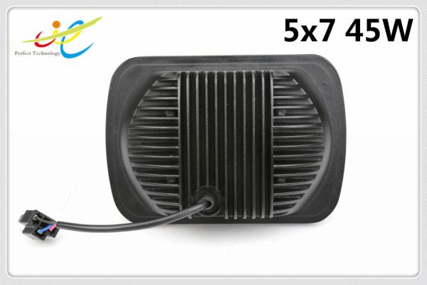 DCV12V 24V sealed beam rectangle 5x7 45W truck headlight with Hight Low Spot beam