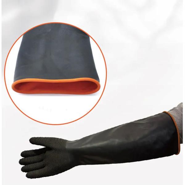 Custom Industrial Acid And Alkali Resistant Non-Slip Gloves 35cm Lengthened Thick Wear-Resistant Gloves