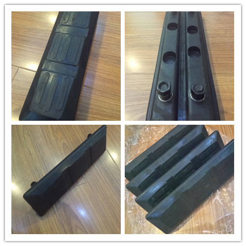 Lightweight Excavator Rubber Pads , Bolt On Rubber Pads 350 * 106 * 40mm