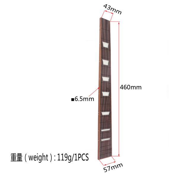 41Acoustic Guitar Fret Board Rosewood Shell Sapele Incorporado 20 Frets