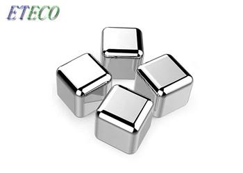 Customized Engraved Wine Stainless Steel Ice Cubes Gift Box Pack 8pcs