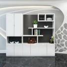 Modern Office Simple White Home Bookcases Luxury Living Room Modern Office Bookshelf Wooden Furniture Corner Cube Bookshelf