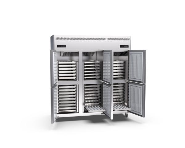 850w Large Commercial Upright Freezer 45 Trays 220v 6 Door Upright Freezer
