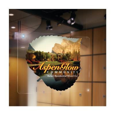 Self Adhesive Holographic Rear Projection Film 3D Transparent For Window Projection