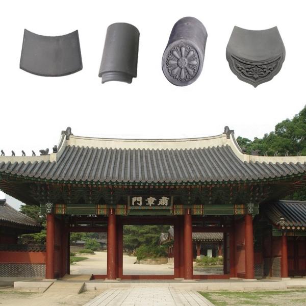 Chinese House Landscape Decoration Material Gray Clay Roof Tiles