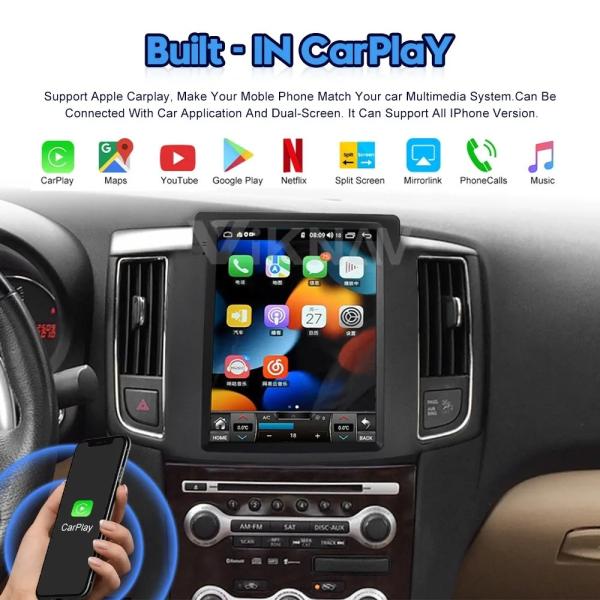 10.4 дюймовый сенсорный экран Автомобильное радио Для 2008-2012 Nissan MAXIMA Навигация GPS Мультимедийный проигрыватель Беспроводной Carplay 4G