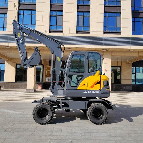 Mini Excavator Digger Hydraulic 6.5 TON Compact Excavators Machine Wholesale Mini Wheel Excavator