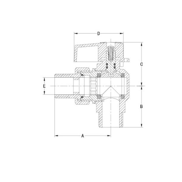 Мужской натянутый 1/2 дюймовый латунный газовый шаровой клапан Никельное покрытие 3/4 дюйма