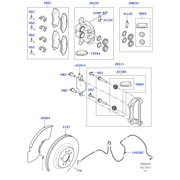 LR038934 0986479578 Brake Disc For Land Rover Discovery V 204DTA