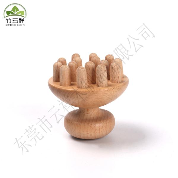 Small style raw wood color can be laser marked or uv printed customized size wooden massage stick