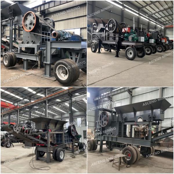 Trituradora de martillo móvil del heavy de la dolomía del motor eléctrico que machaca la planta