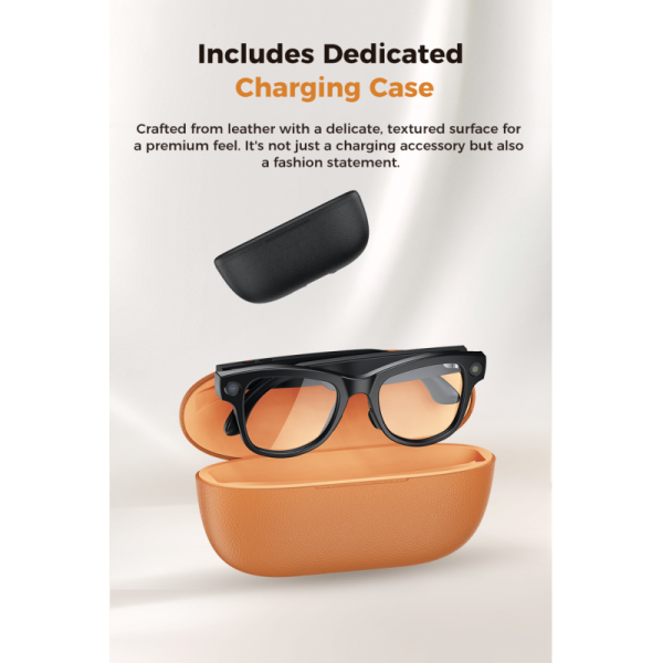 M02 Smart Glasses with 290mAh Battery 32GB Memory and 8 Million Pixel Camera for AI Assistant and Video WiFi