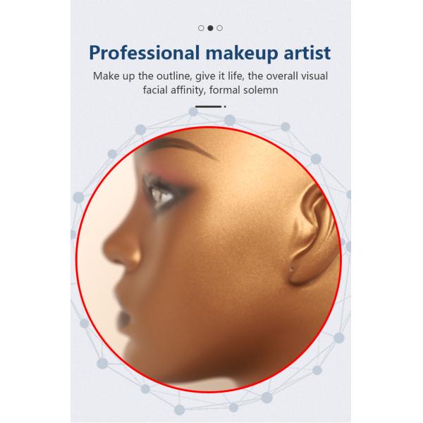 16.54 Inch Height PVC African American Mannequin Head With Shoulders female