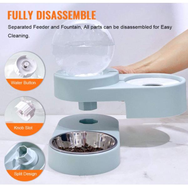 2 в 1 керамической воде распределителя 1.8L воды кота шаров фидера любимца автоматической Refilling
