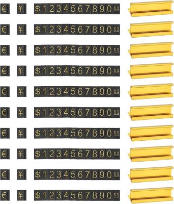 AaL-49-17 S 20sets por caixa Etiquetas de preço de plástico com base metálica