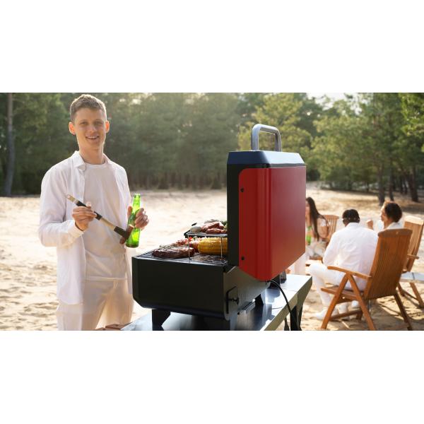 Experience the Versatility Portable Wood Pellet Grill Electric Smoker for Outdoor BBQ