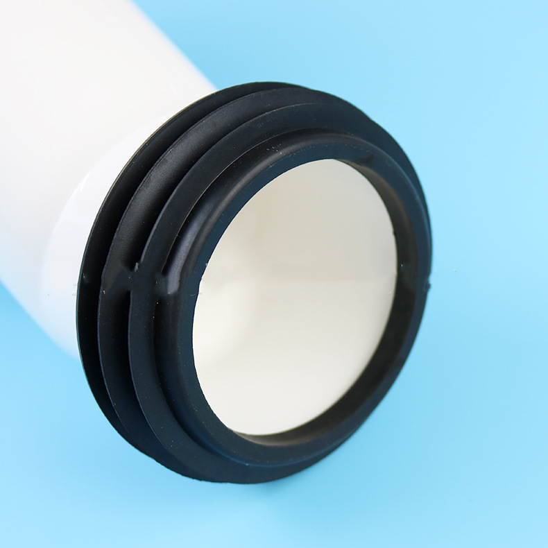 Modern White Plastic PP Toilet Pan Connection Pipe With Exhaust Elbow For Bathroom Fittings Connection Pipe