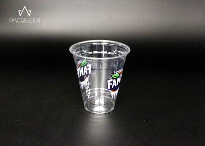 Custom Printed Disposable Cold Cups , Plastic Drinking Cups High Clarity