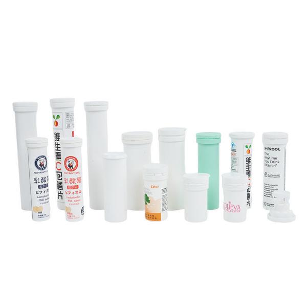 Material PP Vitamina C Plus Efervescente Tablet Bottle Custom Logotipo Tubo de pílula vazio com tampa