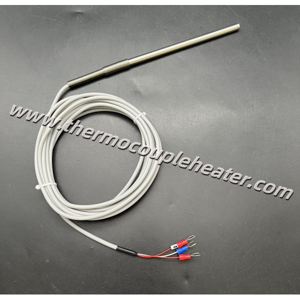 RTD Temperature Sensor PT100 Probe SS316 Sheath With Silicone Cable