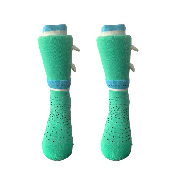 Modern Combed Cotton 3D Ears Double Ribbed Socks for Kids Design and Needle Detection