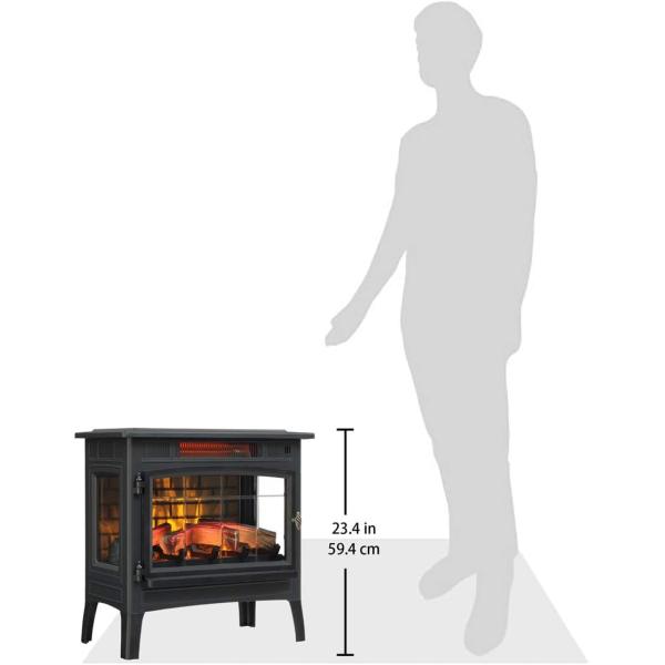 1000 Square Feet Heating Area Electric Fireplace with 3D Flame and Eco-friendly Design