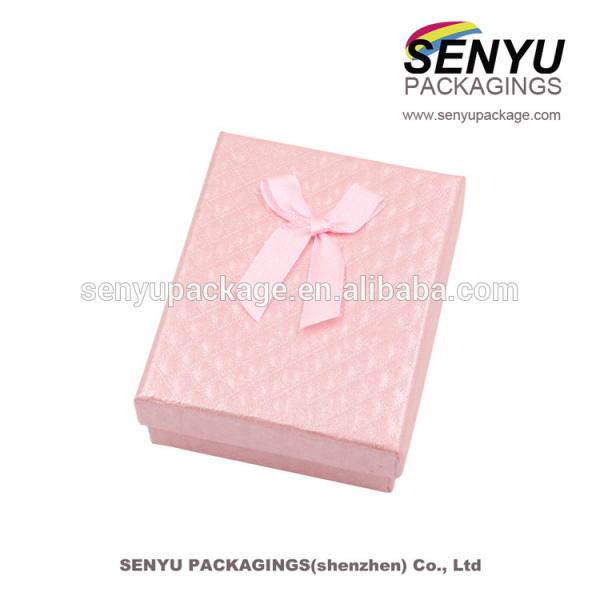 Pink Custom Logo Cute Jewelry Packaging Paper With PU Cover