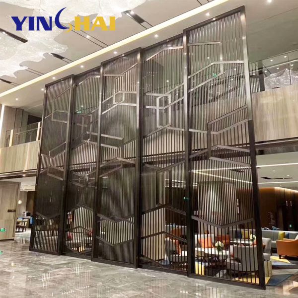Stylish Metal Room Divider For Hotel Lobby Partition And Decoration Engineering