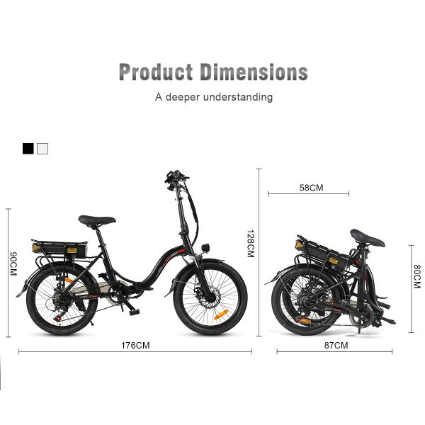 30Km/h Lightweight Ladies Electric Bike 20 Inch 350W Folding E Bike
