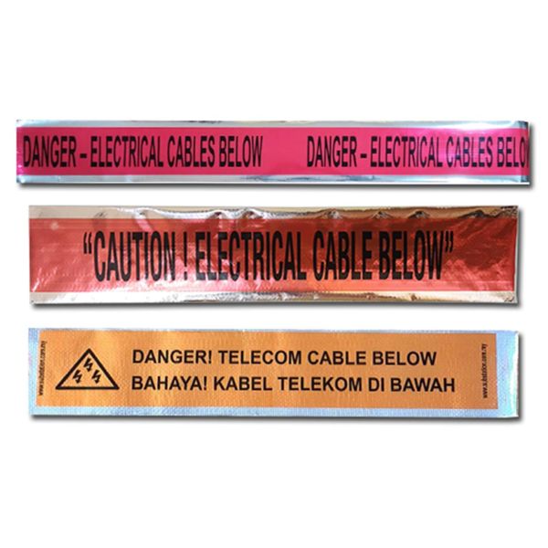 Underground Detectable Foil Warning Tape Roll PE Material For Safety Caution In Excavation Zones