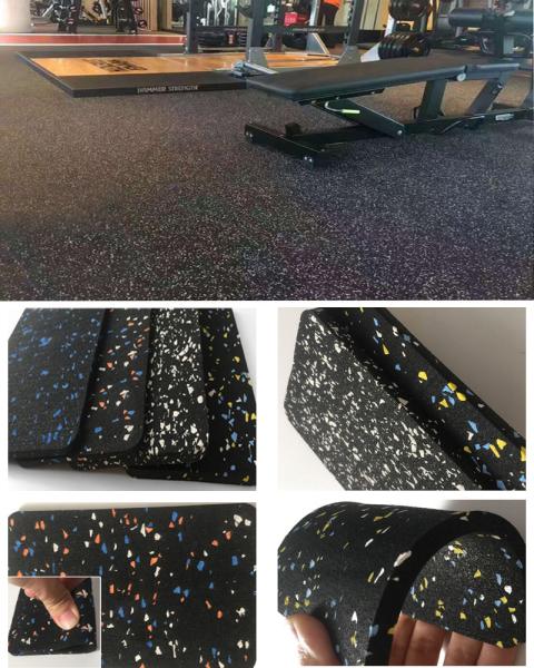 Black Rubber Floor Rolls 1.25m 1.22m 1m Exercise Flooring Rolls