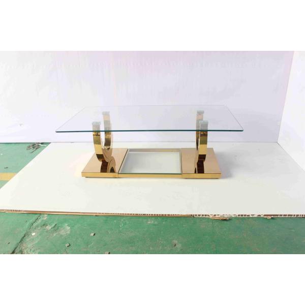 Ti Gold Base en forme de U Ensemble de table basse 2 pièces Meubles de maison de salon