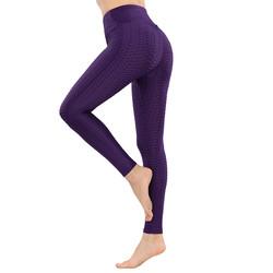 Women'S High Waist Yoga Pants Ruched Butt Lifting Jacquard Leggings Tummy Control