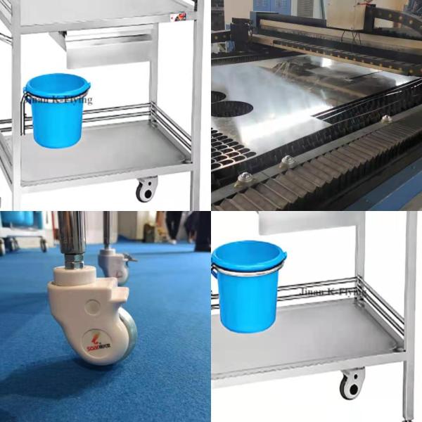ODM Anti Corrosion Stainless Steel Medical Trolley Easy Moving