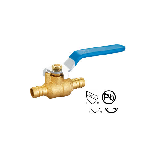 high quality Plain Or Bronze Coating Pex X  3/8-1 Pex Ball Valve With Drain 600WOG brass