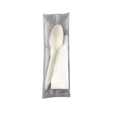 1 Piece Separately Wrapped Disposable Spork in Kraft Paper Box Customized for You