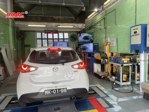 AA4C Equipamento de inspecção do veículo Centro de diagnóstico do veículo Teste de travões de rolos do veículo Linha de ensaio do veículo
