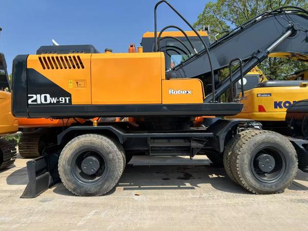 Used Korea hyundai 210w 21Ton Hydraulic Wheel Excavator Hyundai 210W R210W-9