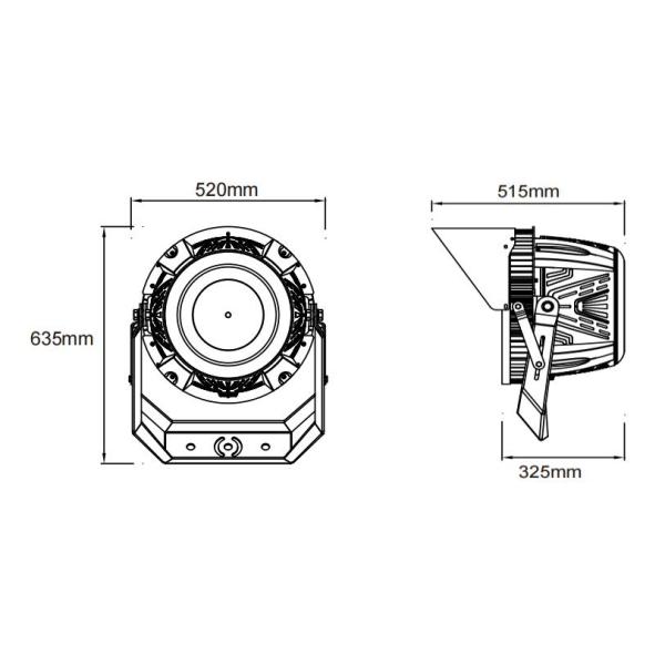 97500LM 750W 80 Degree Beam Angel 240V LED Stadium Lights